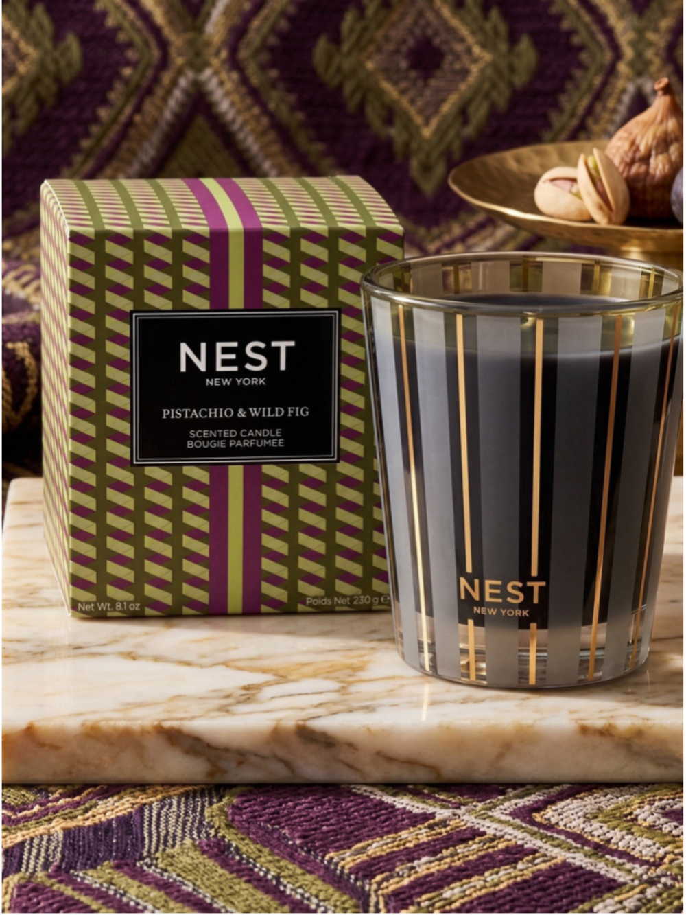 Nest New York Pistachio & Wild Fig Single Wick Candle 8.1 Oz - NEW IN BOX